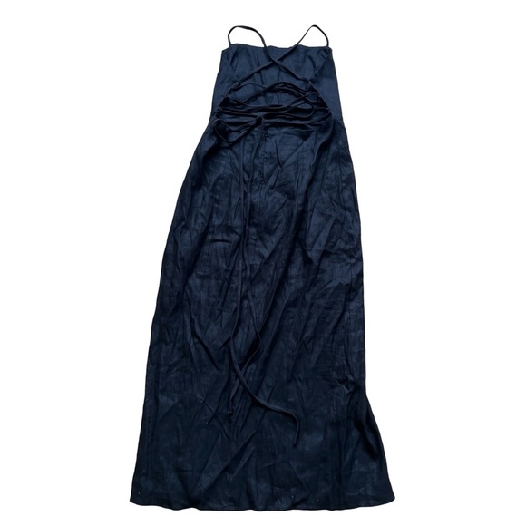 ASTR the Label Black Women's Brayden Lace-Up-Back Midi Dress Size Large NWOT - Picture 5 of 11